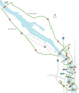 The 9- and 11-bridge routes pass through Overlook Neighborhood. (image source: Providence Bridge Pedal)